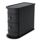 Tribesigns End Table Round Solid Wood Sofa Bedside Narrow Bedroom Side Table Nightstand with Drawer