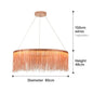 DecorBites™ LED Aluminum Tassel Chandelier: Modern Waterfall Pendant Light for Living Room, Hotel, Hall