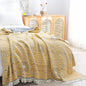 DecorBites™ Japanese Cotton Gauze Flower Blanket: Soft and Breathable Summer Throw