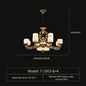 DecorBites™ Jade Zinc Alloy Chandelier for Living Room, Restaurant, Hall - Elegant Chinese Design