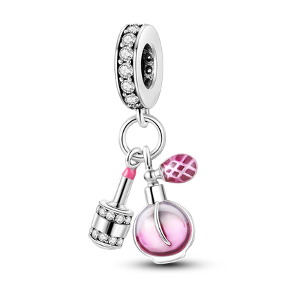 Charms Bead 925 Sterling Silver Pink Butterfly Luminous Firefly Dangle
