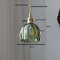 DecorBites™ Green Glass LED Pendant Light | Nordic Modern Copper Knob Switch Hanging Fixture