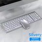 Keyboard and Mouse Set Wireless 2.4GHz Ultra-Slim Business-Style USB For Office Use Rechargeable and Waterproof PC Laptops