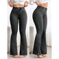 New Women's Elastic Slimming Bell Bottom Jeans Butt Lifting Waist