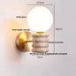DecorBites™ Japanese Style LED Wall Lamp with Pull Chain and White Glass