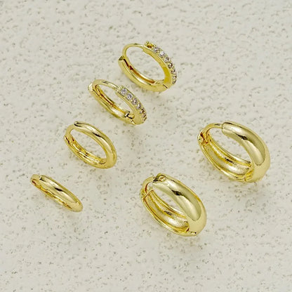 3 Pairs Stainless Steel Crystal Zirconia Hoop Earrings for Women