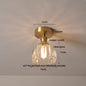 DecorBites™ Green Flower Glass Copper Ceiling Light - Nordic Modern LED, Living Room Bedroom Hallway Fixtures