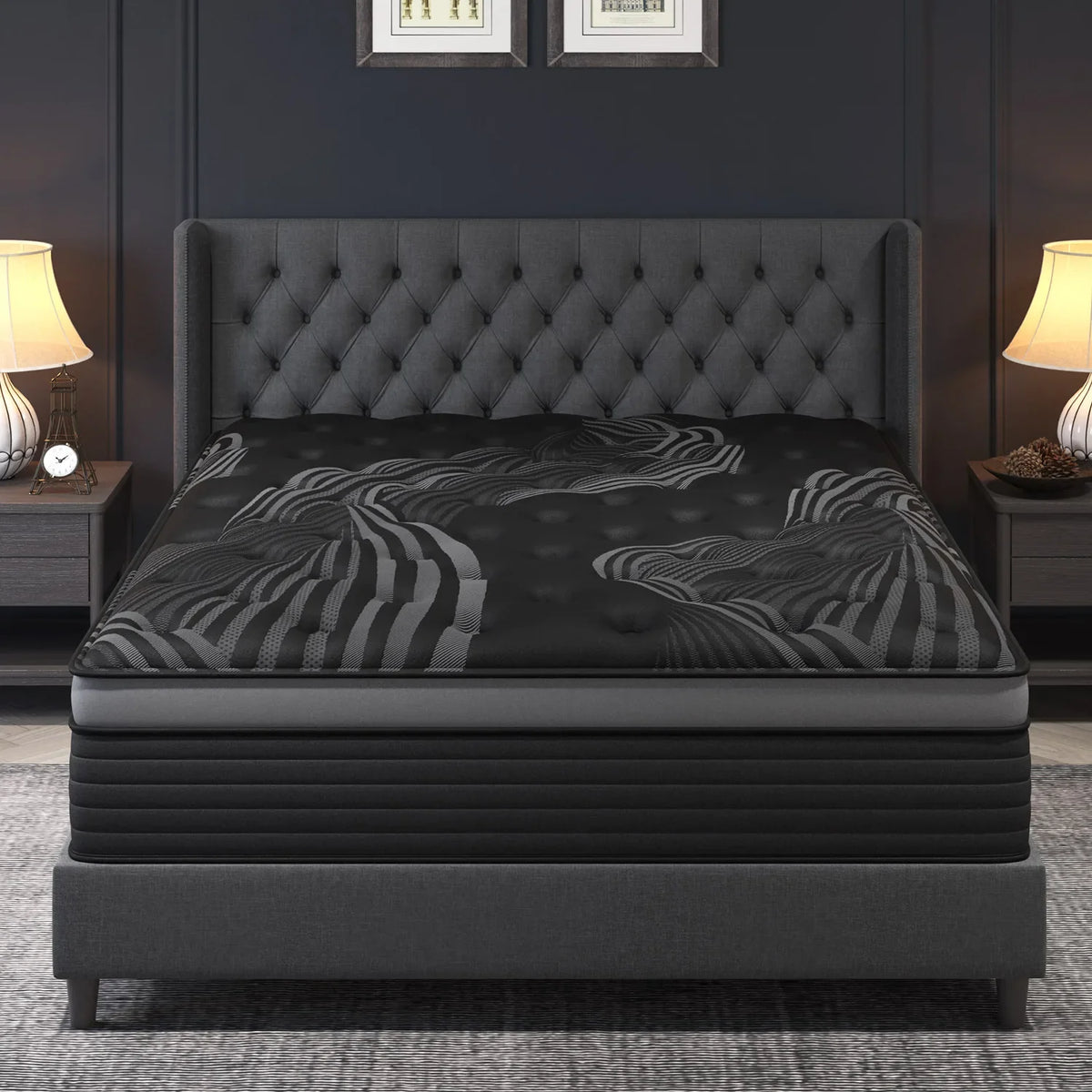 12"14" Gel Memory Foam Hybrid Pocket Spring Mattress Twin Full Queen