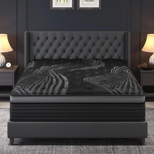 12"14" Gel Memory Foam Hybrid Pocket Spring Mattress Twin Full Queen