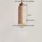 DecorBites™ Japanese Style LED Pendant Lights Wood Canopy Cement Lampshade