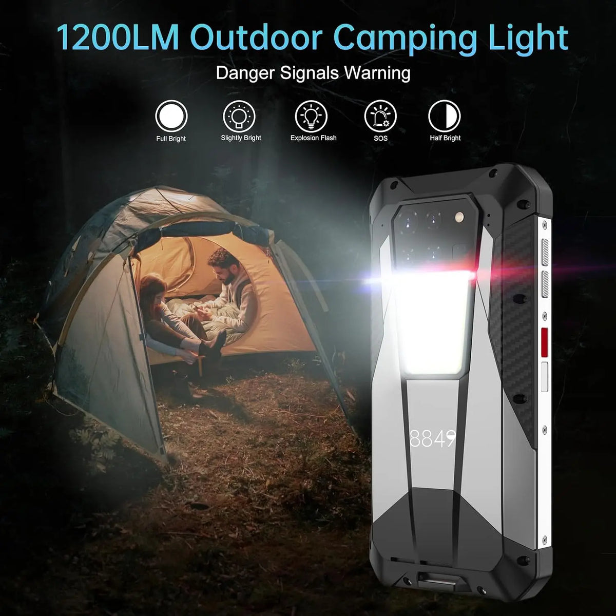 8849 Tank 3 Rugged Smartphone 23800mAh Android 15 512GB 200MP Camera Large Camping Light Waterproof Outdoor 5G Cell Phone 2026