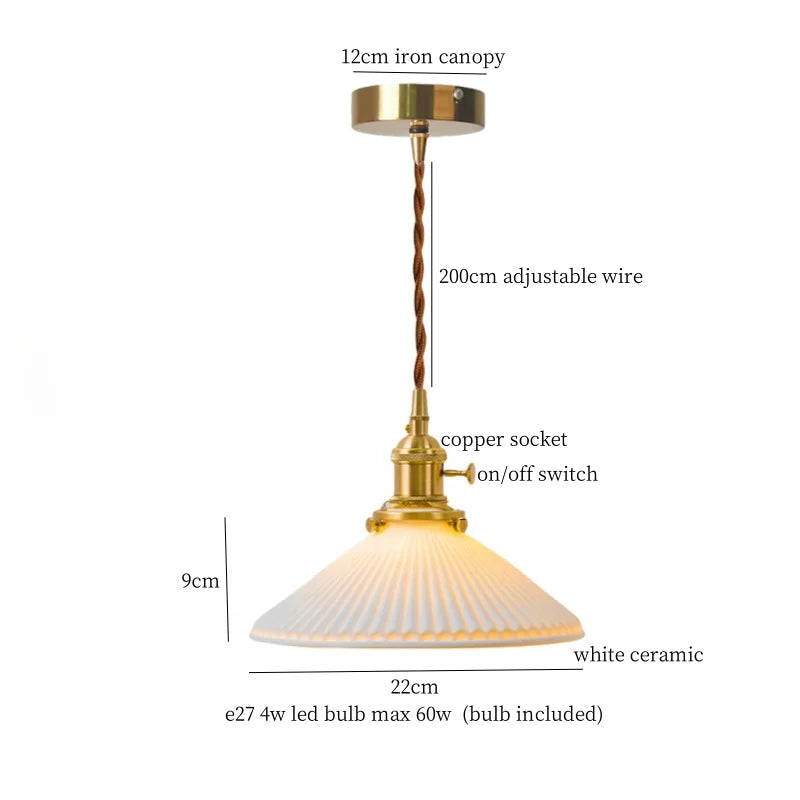 DecorBites™ Lotus Flower Ceramic LED Pendant Lampshade for Home Decor