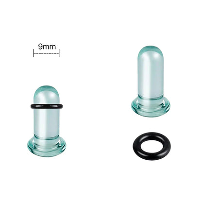 2pcs Glass Ear Gauges Stretching Kit Short Taper Expander 1.6-16mm