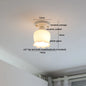 DecorBites™ LED Canopy Ceiling Light Glass Copper Luminaria De Teto