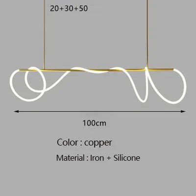 DecorBites™ LED Long Hose Chandelier for Dining Room Kitchen Bar Pendant Lamp