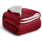 Sherpa Fleece Blanket Throw Black Soft Reversible Thick Plush Blankets Microfiber Winter Bed Blanket for Camping Couch Sofa