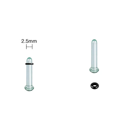 2pcs Glass Ear Gauges Stretching Kit Short Taper Expander 1.6-16mm