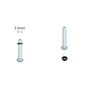 2pcs Glass Ear Gauges Stretching Kit Short Taper Expander 1.6-16mm