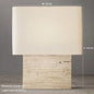 DecorBites™ Large Brown Stone Fabric Table Lamp for Home Decoration in Living Room or Bedroom