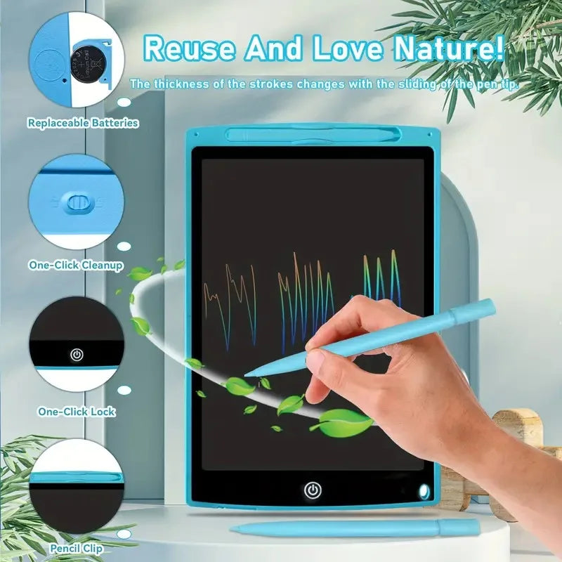 8. 5/12inch LCD Writing & Drawing Tablet with Stylus - Large Display