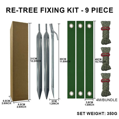 1SET Tree Stake Kits, Tree Stakes and Supports Kits for Young Trees Against Bad Weafor Newly Planted Tree Strap Garden Accessori