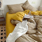 DecorBites™ Japanese Style Cotton Printed 4Pcs Bedding Set with Double-Sided Design