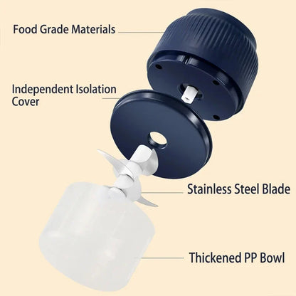 250ml Mini Wireless USB Rechargeable Electric Vegetable Chopper Garlic