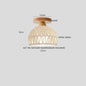 DecorBites™ Glass LED Ceiling Lamp Copper Walnut Modern Living Room Lighting Fixtures