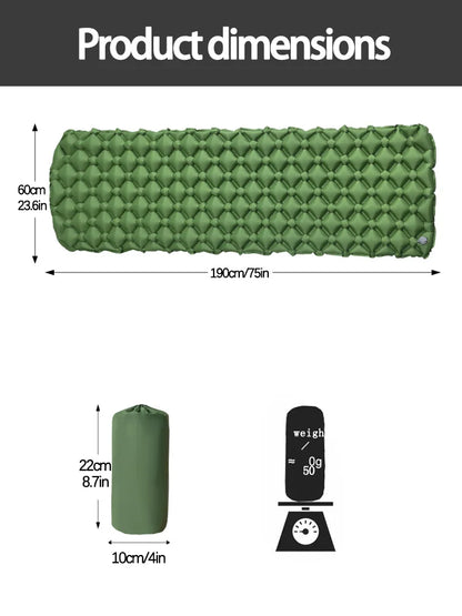 Camping Inflatable Mattress in Tent Folding Camp Bed Sleeping Pad