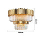DecorBites™ Golden Crystal Ceiling Light for Modern Living Room and Dining Room