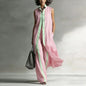 Spring Contrast Sleeveless Vest Suit Woman 2 Pieces Elegant Shirt Collar Button Long Top Wide Leg Pants Sets Summer Outfit Mujer