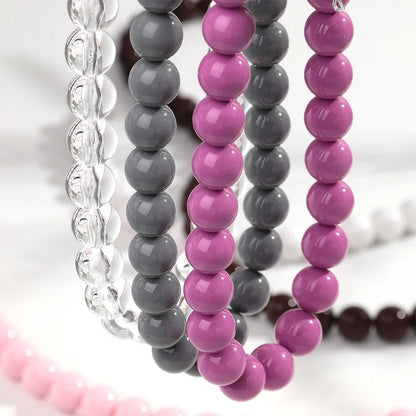 Boho Colorful Acrylic Big Ball Bead Chain Necklace Trendy Handmade