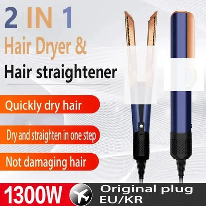 2-In-1 Negative Ion Hair Dryer Multi-Function Straightener