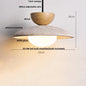 DecorBites™ LED Pendant Lamp Black Iron Wabi Sabi Hanging Light - Yellow Travertine