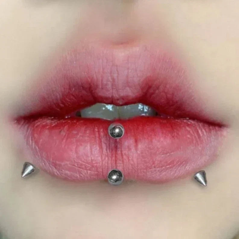 Fake Piercing Stud Set Fake Nose Ring Stud with Sticker Pack Fake Eyebrow Lips Piercing Non Piercied Earring Stud Body Jewelry