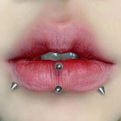 Fake Piercing Stud Set Fake Nose Ring Stud with Sticker Pack Fake Eyebrow Lips Piercing Non Piercied Earring Stud Body Jewelry