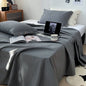DecorBites™ Luxe Cotton Satin Stripe Bed Sheet Set with 2 Pillowcase