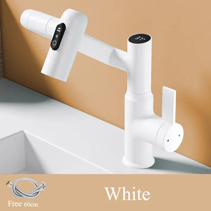 DecorBites™ LED Bathroom Basin Faucet 360 Rotation Mixer Sink Tap with Multifunction Stream Sprayer