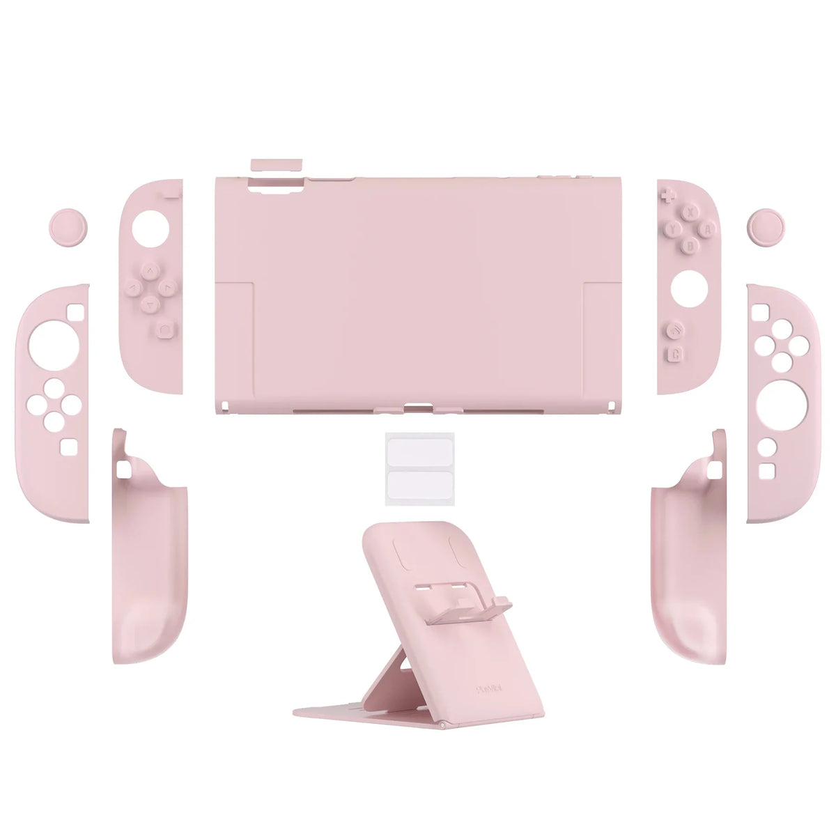 PlayVital Solid Color Protective Case for Nintendo Switch 2, Anti-Scratches Hard Shell Dockable Grip Cover with  Foldable Stand