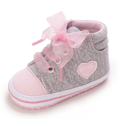 0-18m Baby Shoes Infant Pre-Walker Shoes, Cute Pink Theme Casual Flat