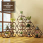 Solid Wood Plant Stand Outdoor for Multiple Plants Carbonized Wood Flower Pot Holder Heavy Duty Load Balcony Garden Home Decor
