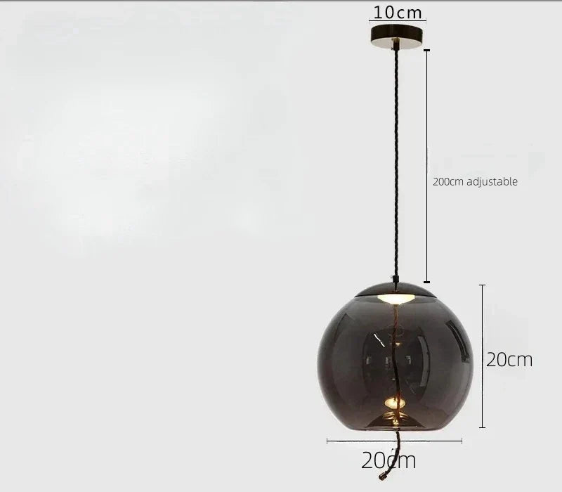 DecorBites™ Glass LED Chandeliers for Living Room Bedroom Kitchen Pendant Lamp