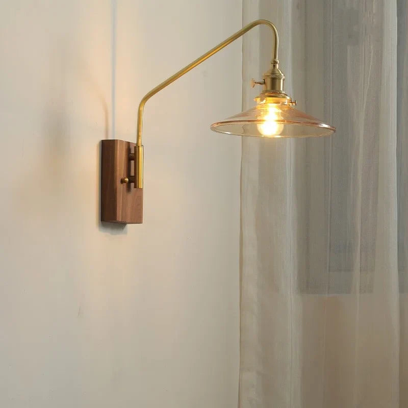 DecorBites™ Glass Copper LED Wall Sconce Modern Stair Light Fixtures