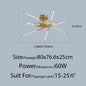 DecorBites™ Linen Ceiling Chandelier: Black Gold Pendant Lamp for Home, Office, or Restaurant