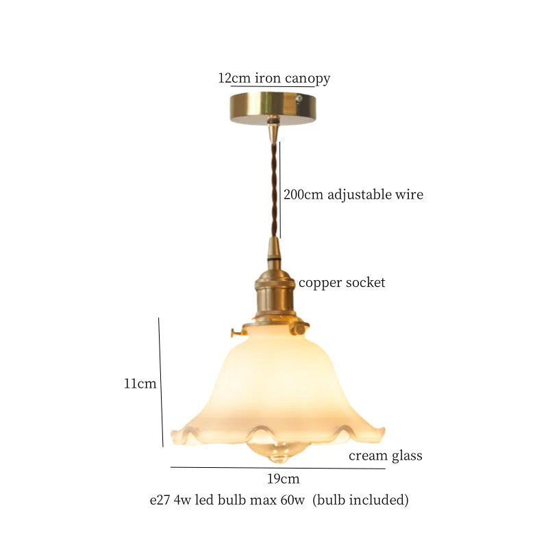 DecorBites™ Green Glass LED Pendant Lamp for Living & Dining Room Decor