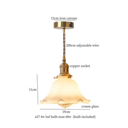 DecorBites™ Green Glass LED Pendant Lamp for Living & Dining Room Decor
