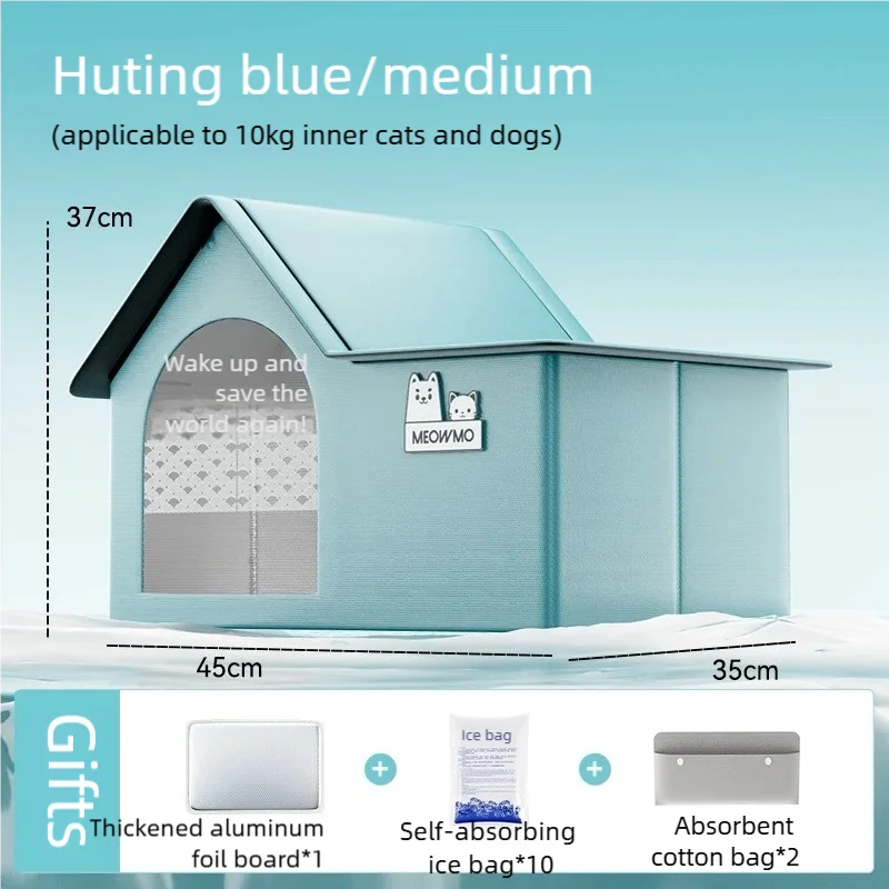 Cat Air Conditioning House with Frame Summer Cat Cooling House Cat Ice