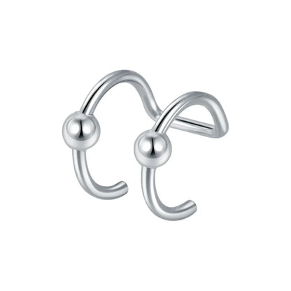 1PC Stainless Steel Fake Nose Ring Hoop Septum Rings Non-Pierced C
