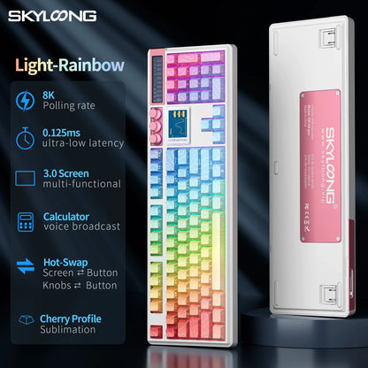 SKYLOONG GK104 Pro Wireless Mechanical Keyboard 100% Custom Keyboard Hot-Swapp Low-noise Switch for PC Gamer Office Accessories