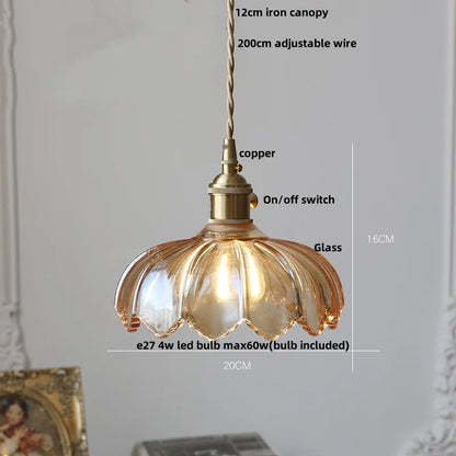 DecorBites™ Green Glass LED Hanging Pendant Lights